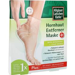 Eine Verpackung für ein Produkt zur Hornhautentfernung an den Füßen.